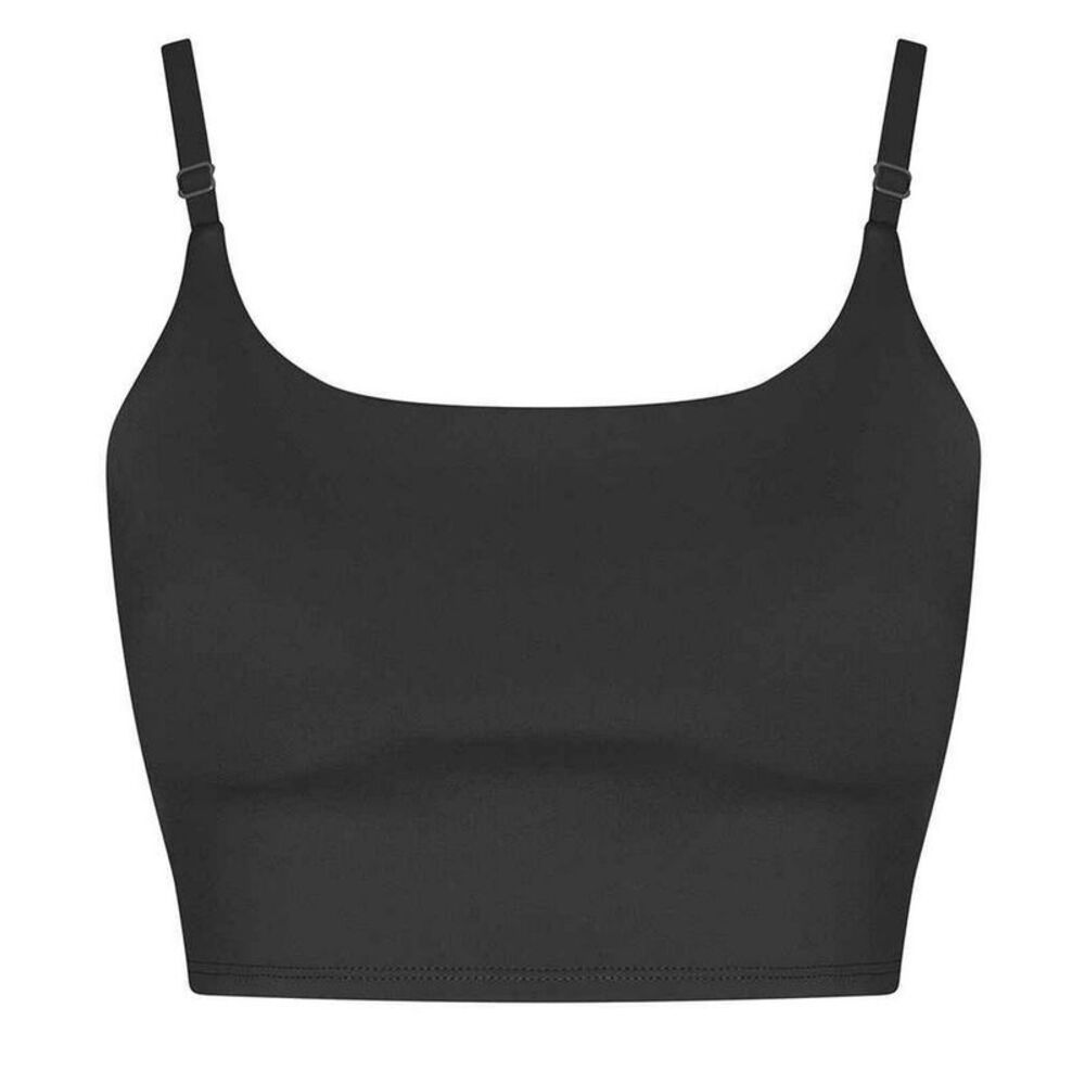Awdis Womens/Ladies Just Cool Recycled Sports Bra / Jet Black
